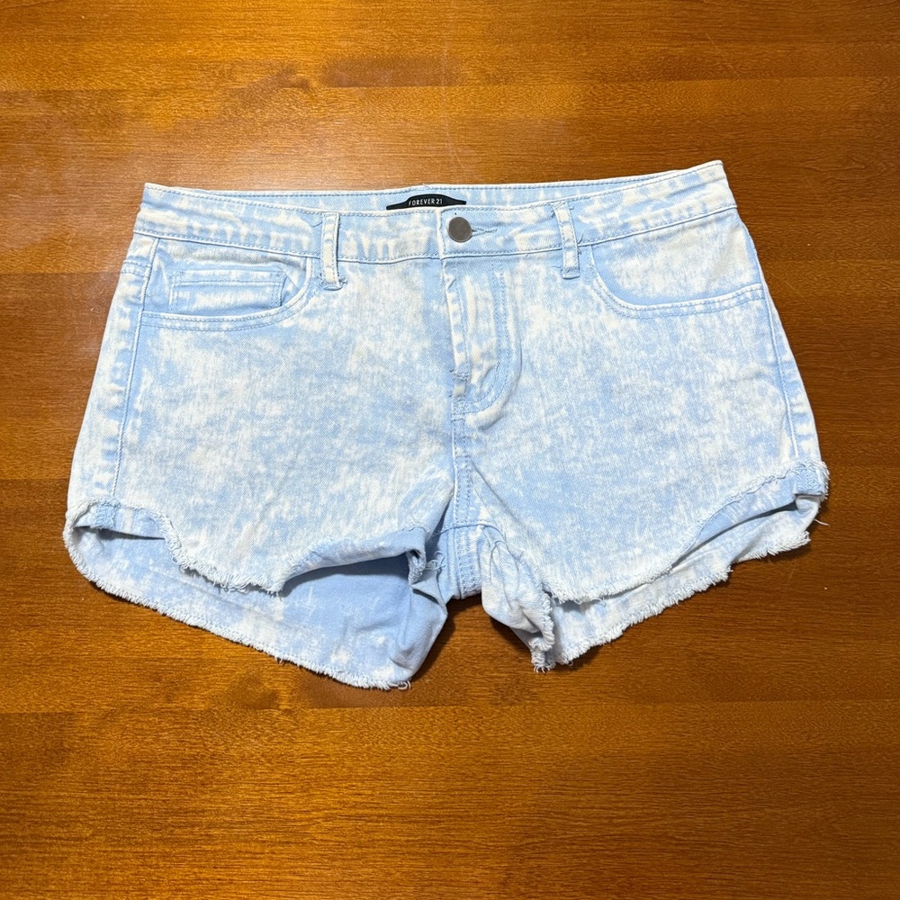 Forever 21 Light Wash Jean Shorts